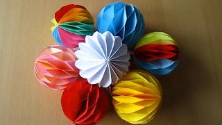 DIY DekoKugel aus Papier  Decoration ball paper [upl. by Pickar]