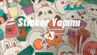 Evde kolay sticker yapımıKolay sticker yapımı🍰🧁🥳Tatlı Etkinlikler [upl. by Hanid]