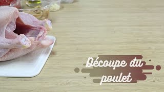 Comment découper un poulet cru technique [upl. by Einapets]