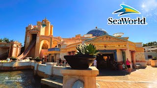 💦 Journey to Atlantis Water Roller Coaster  Front Row POV at SeaWorld Orlando [upl. by Timon]