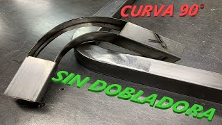 TECNICA RUSTICA DE CURVAR TUBULAR PTR SIN DOBLADORA DE METAL  HERRERIA CASERA [upl. by Ardnait]