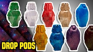 Todas las Drop pods  Halo Mega Bloks [upl. by Nezam78]