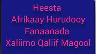 Afrikaay hurudooy  Xaliimo Khaliif Magool  Hees with lyrics [upl. by Wira]