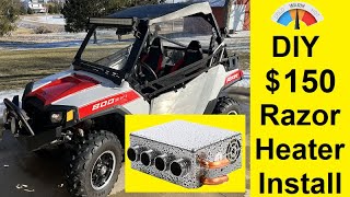 Polaris RZR 150 DIY Razor Heater Install [upl. by Obrien]