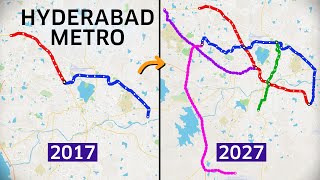 How Hyderabad Built Indias 2nd Largest Metro Network [upl. by Plusch195]