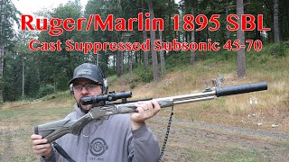 Suppressed RugerMarlin 1895SBL with cast bullets [upl. by Kimber]