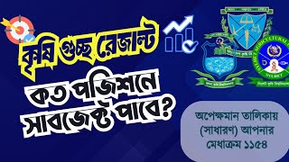 কৃষি গুচ্ছে কত পজিশনে সাবজেক্ট পাওয়া যাবে।।কৃষি গুচ্ছ রেজাল্ট পরবর্তী গাইডলাইন কৃষিগুচ্ছ [upl. by Barbee]