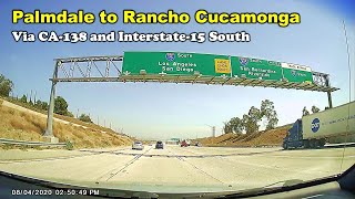 Palmdale to Rancho Cucamonga CA138 and I15 [upl. by Rori]