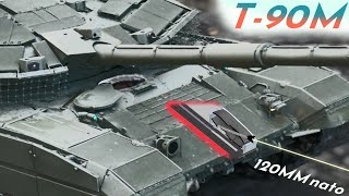 T90M RELIKT armor vs Leopard 2 DM53 APFSDS [upl. by Mehitable]