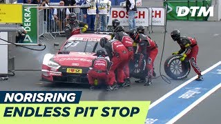 Endless pit stop for René Rast  DTM Norisring 2018 [upl. by Margetts373]