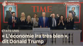 Personnalité de l’année du Time  Donald Trump sonne la cloche de la bourse [upl. by Neivad]