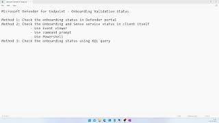 Validate MDE Microsoft Defender for Endpoint onboarding status [upl. by Fabyola451]