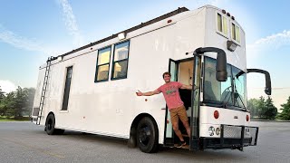 I turned a SCHOOL BUS into a LUXURY tiny home [upl. by Gardiner]