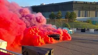 Dodge Viper vs Charger Hellcat vs Challenger Hellcat  Roadkill Nights  Tug of War Burnout [upl. by Bortz820]