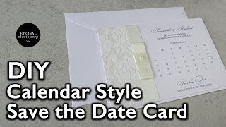 DIY Calendar Style Save the Date  Wedding Invitation DIY [upl. by Hamrnand]