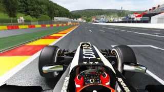 rFactor  F1 2013 Belgium GP SpaFrancorchamps  Kimi Raikkonen Onboard HD [upl. by Ajam]