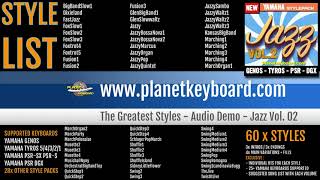 Jazz 02 Demo Styles for Yamaha Genos Tyros PSR Styles from PlanetKeyboardcom [upl. by Averir]