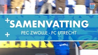 Samenvatting PEC Zwolle  FC Utrecht [upl. by Terra339]