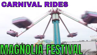 Carnival Rides 2024 Magnolia Festival Amusement Park Ride [upl. by Palgrave]