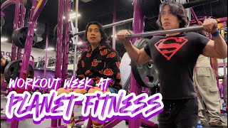 Workout Week at Planet Fitness Overhead shoulder press smith machine squats RDLs bicep curls [upl. by Kciredes]