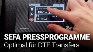 Tutorial effizient Verpressen dank speicherbaren Pressprogrammen  SEFA Transferpresse [upl. by Okihsoy]