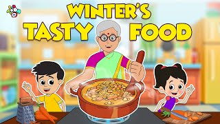 Winter Tasty Food  Animated Stories  English Cartoon  Moral Stories  PunToon Kids [upl. by Peti]