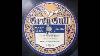 Al Starita Saxophone Sextette 1920 quotLucillequot Roaring Twenties Ragtime Dance Band 78 RPM [upl. by Clothilde]