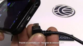 Cable OTG Micro USB para SmartPhones y Tablets con ángulo distribuido por CABLEMATIC ® [upl. by Holtorf57]