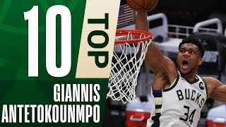 Giannis Top 10 Career Transition Dunks in 3 Dribbles or Less 💥 [upl. by Keldon]