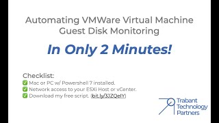 Automating VMWare Guest Disk Monitoring with PowerShell [upl. by Abocaj]