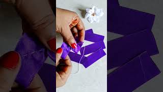 how to make satin ribbon flowers flowers shorts [upl. by Sass]