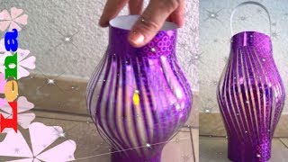 𝗞𝗿𝗲𝗮𝘁𝗶v 𝗺𝗶𝘁 𝗟𝗲𝗻𝗮 🏮 Lila Laterne basteln 🏮 How to make a Lantern 🏮 как сделать фонарик из бумаги [upl. by Zahc]