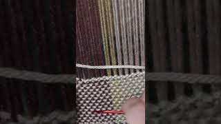 Hemstitching at the end of a woven project on a rigid heddle loom weaving [upl. by Carnay]