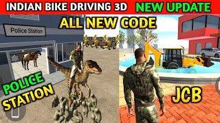 NEW UPDATE JCB CODE  POLICE STATION  Funny Gameplay Indian Bikes Driving 3d 🤣🤣 [upl. by Nnaarat]