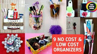 9 No Cost amp low cost Organizer Ideas from waste Plastic bottles  DIY Organizers from waste material [upl. by Lemrahs]