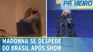 Madonna se despede do Rio após show histórico em Copacabana  Primeiro Impacto 060524 [upl. by Retsevlis]