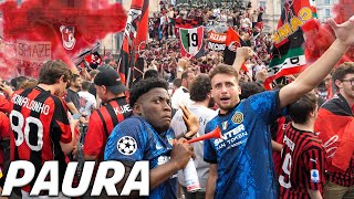 INTERISTI alla festa SCUDETTO del MILAN CI PICCHIANO [upl. by Nylireg]