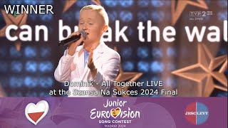 Dominik Arim  All Together Szansa Na Sukces FINAL  JESC 2024  WINNER [upl. by Kyrstin]