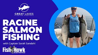 Fishing Lake Michigan from Racine Wisconsin with Captain Sarah Sandahl  GLFP 171 [upl. by Notgnirrac]