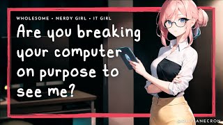 F4A Cute IT Girl Fixes Your PC Again Wholesome Got her number ASMR RP [upl. by Connors268]