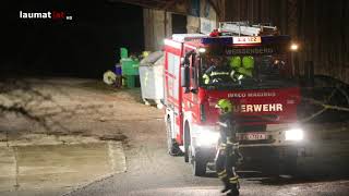 Drei Feuerwehren bei Brand in Neuhofen an der Krems im Einsatz [upl. by Lainahtan]