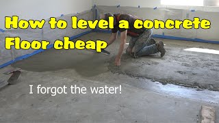 How to level a concrete floor cheap [upl. by Aicarg898]