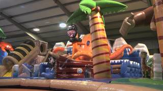 The biggest bouncy castle moonwalk bounce house in the world official video [upl. by Earb]