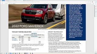 2022 FORD MAVERICK MAX TOWING CAPACITY EXPLAINED WHAT IS THE 4000 LB 4K TOW PACKAGE 53Q [upl. by Ylaek513]