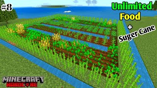 I Build Unlimited Food Farm Minecraft Hardcore 8 [upl. by Naibaf]