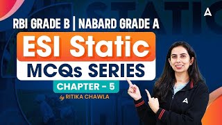 RBI Grade B  NABARD Grade A  ESI Static  MCQ Series  Chapter 5  Ritika Chawla 📚 [upl. by Lenes433]