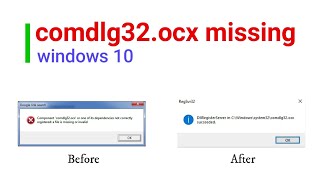 How to Fix COMDLG32ocx SOLVED comdlg32ocx missing windows 10 comdlg32ocx error [upl. by Vin]