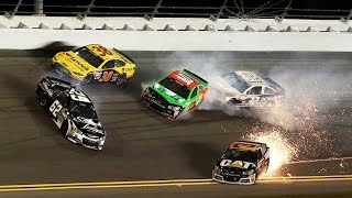 Nascar Sprint Cup 2015 Daytona Duel 2 Multi Car Crash 2 [upl. by Jem]