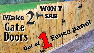 How to Make 2 Gates Out of 1 Fence Panel  Won’t Sag  DIY Woodworking with Minimal Tools [upl. by Maffa]