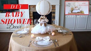 Floating Hot Air Balloon Centerpiece  DIY Baby Shower Decorations Ideas [upl. by Odidnac]